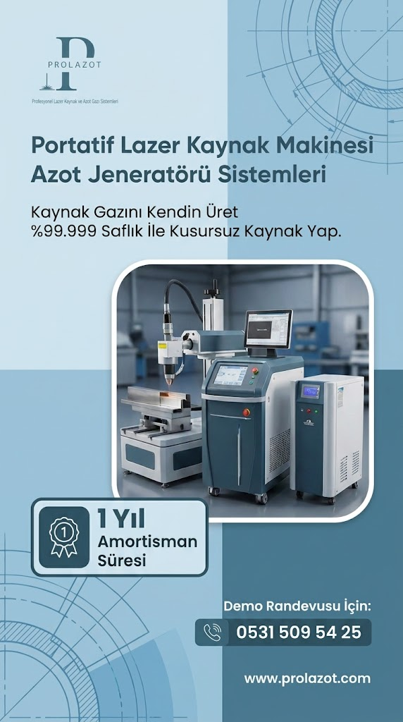 Portatif lazer kaynak makinesi azot jeneratörü