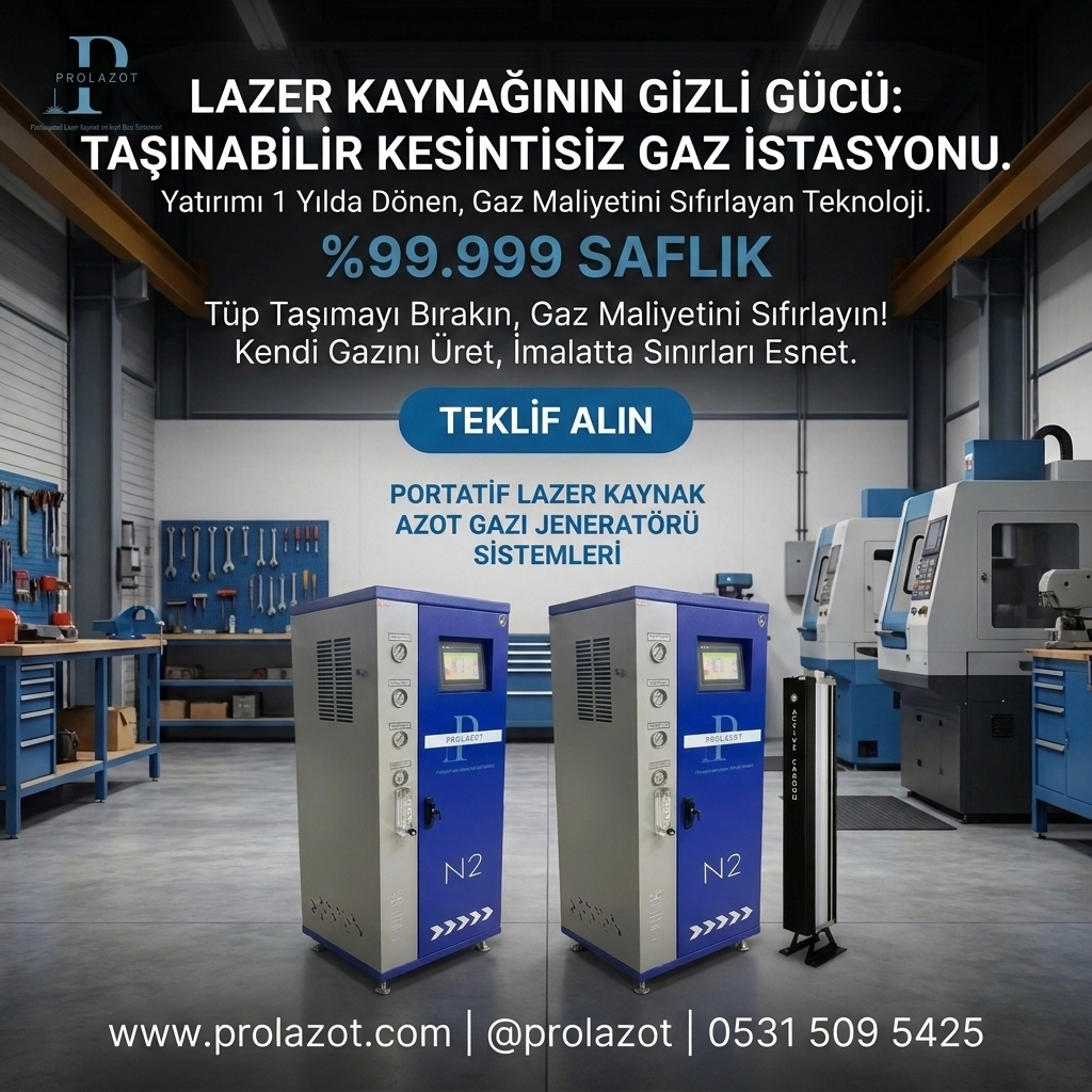 Portatif lazer kaynak makinesi azot jeneratörü kare görsel